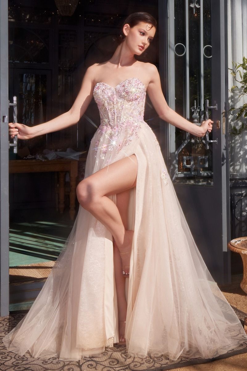 Andrea and Leo -A1468 Strapless sweetheart neck prom ball Gown