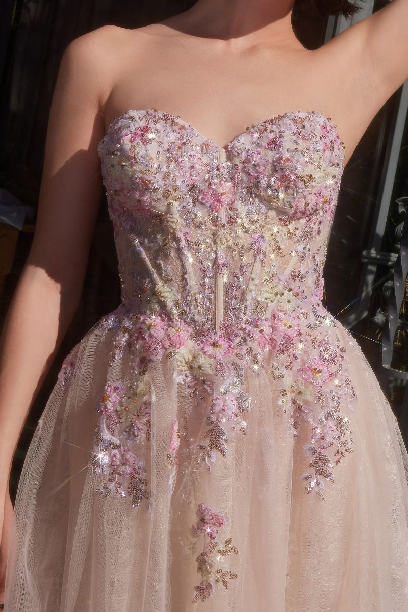 Andrea and Leo -A1468 Strapless sweetheart neck prom ball Gown