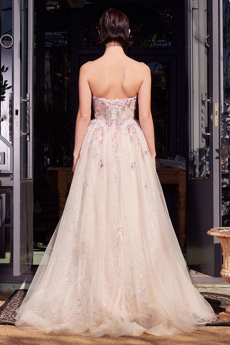 Andrea and Leo -A1468 Strapless sweetheart neck prom ball Gown