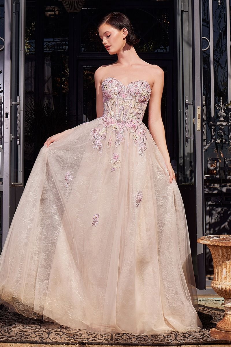 Andrea and Leo -A1468 Strapless sweetheart neck prom ball Gown