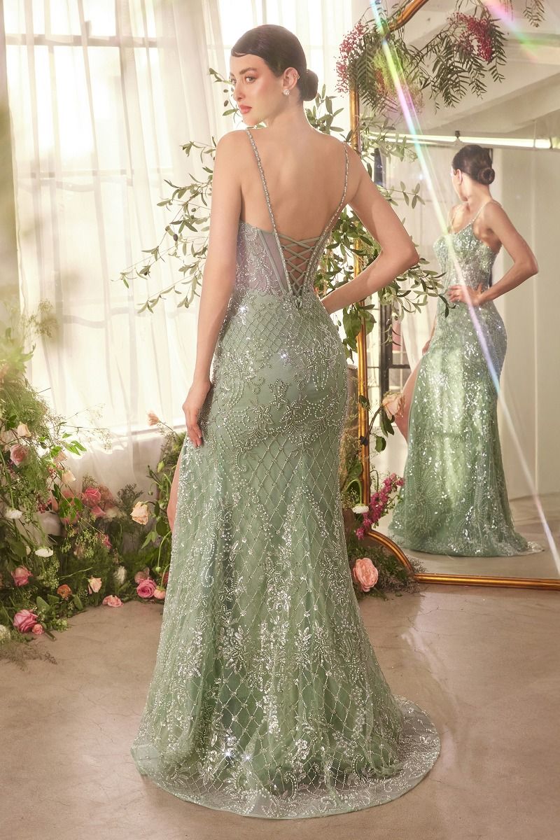 Andrea and Leo -A1470 Beaded embellished Cristal neck prom dress