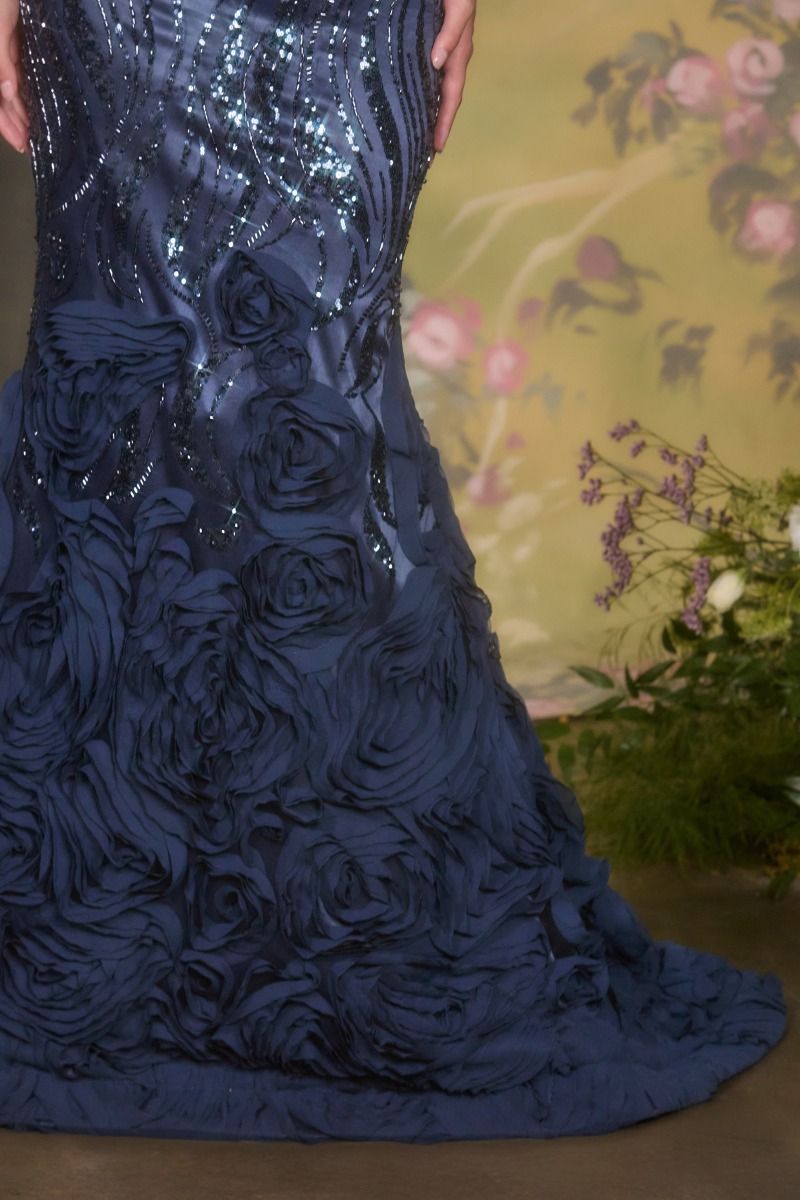 Andrea and Leo -A1482 Off Shoulder Mermaid Long Gown