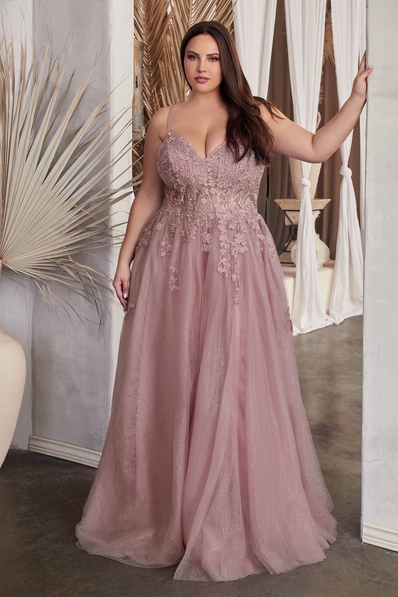 Cinderella Divine -C148C Sleeveless Embroidered Prom Gown