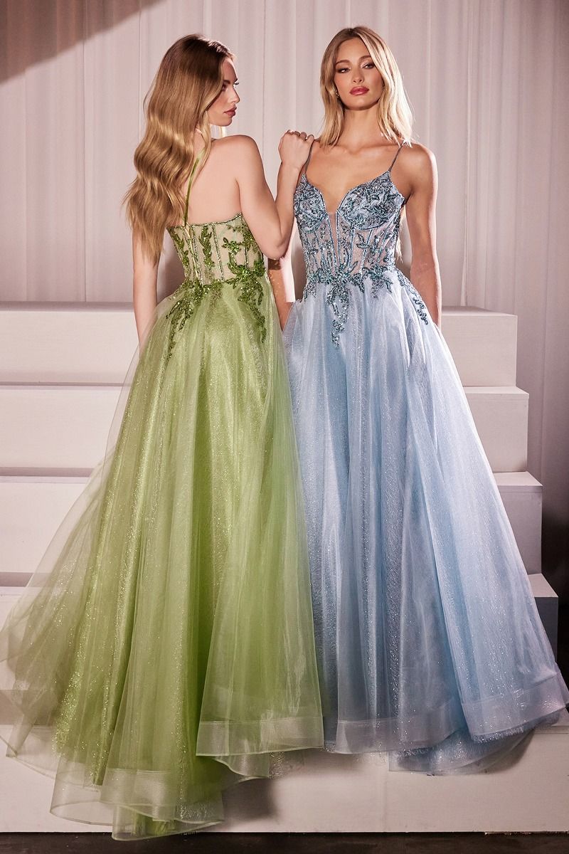 Cinderella Divine -CC0881 Lace Embellished Bodice A-Line Dress