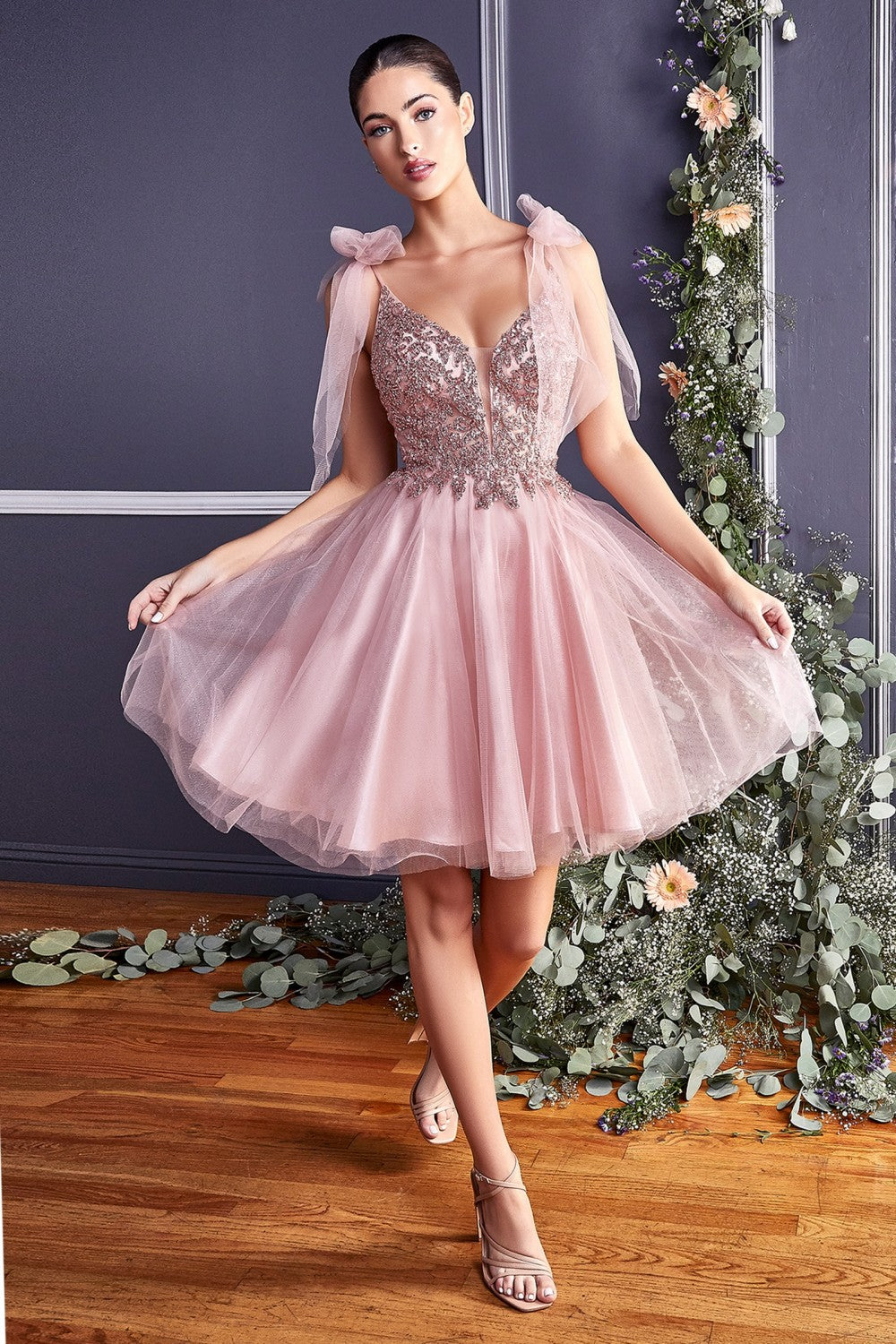 Clearance Sale -A-Line Short Dress By Cinderella Divine -CD0174