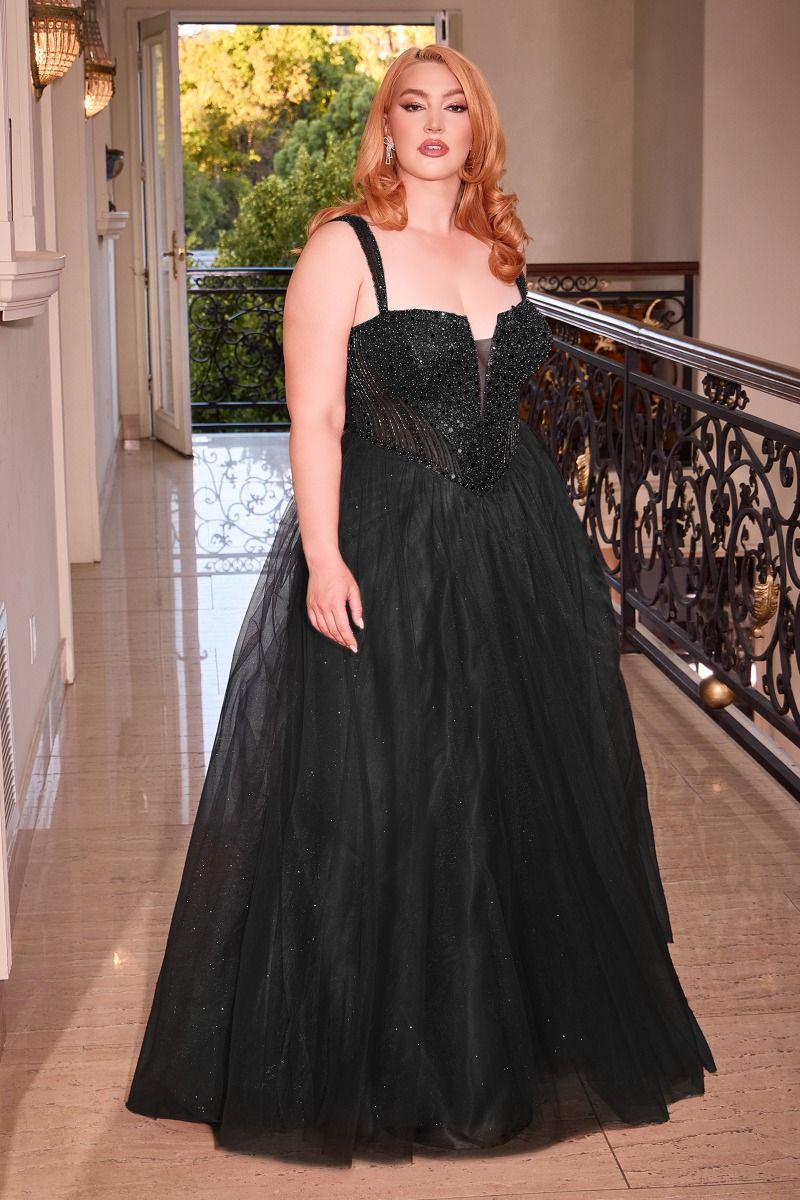 Cinderella Divine -CD0217C Curved Embellished A-Line Dress