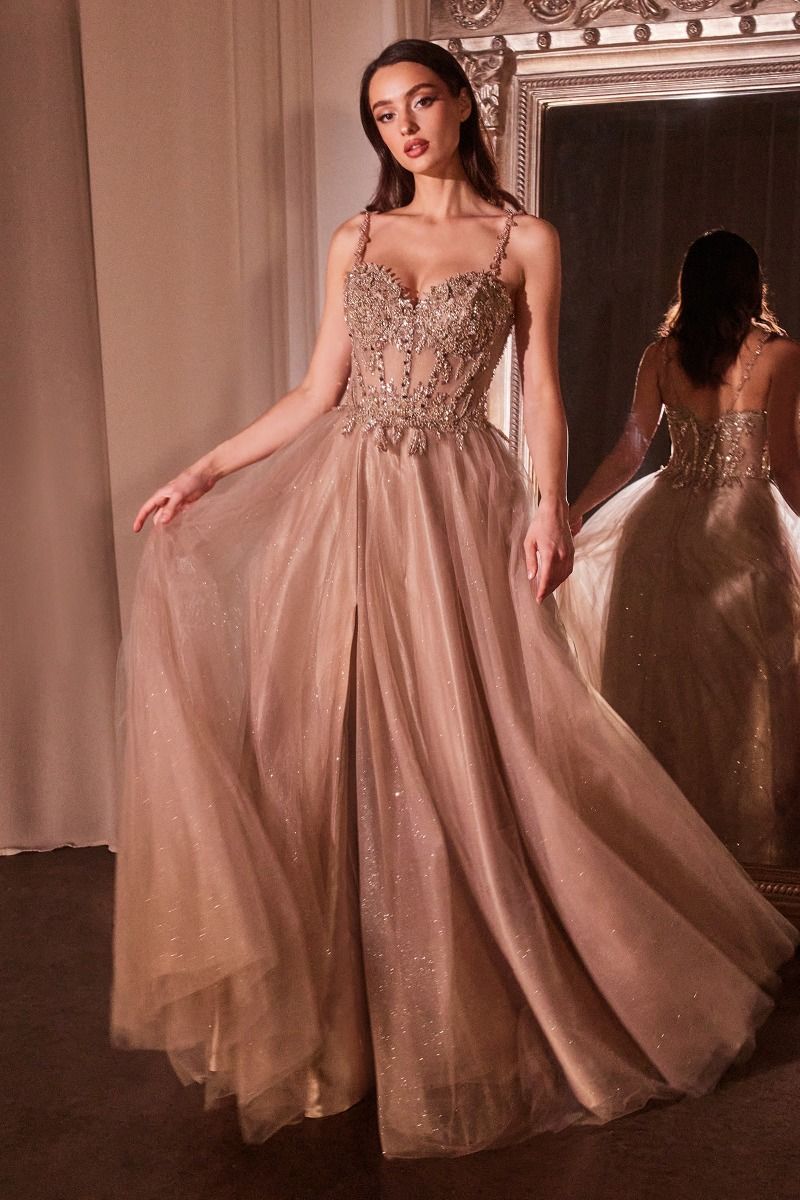 Cinderella Divine -CD0234 Sweetheart Embellished A-Line Dress