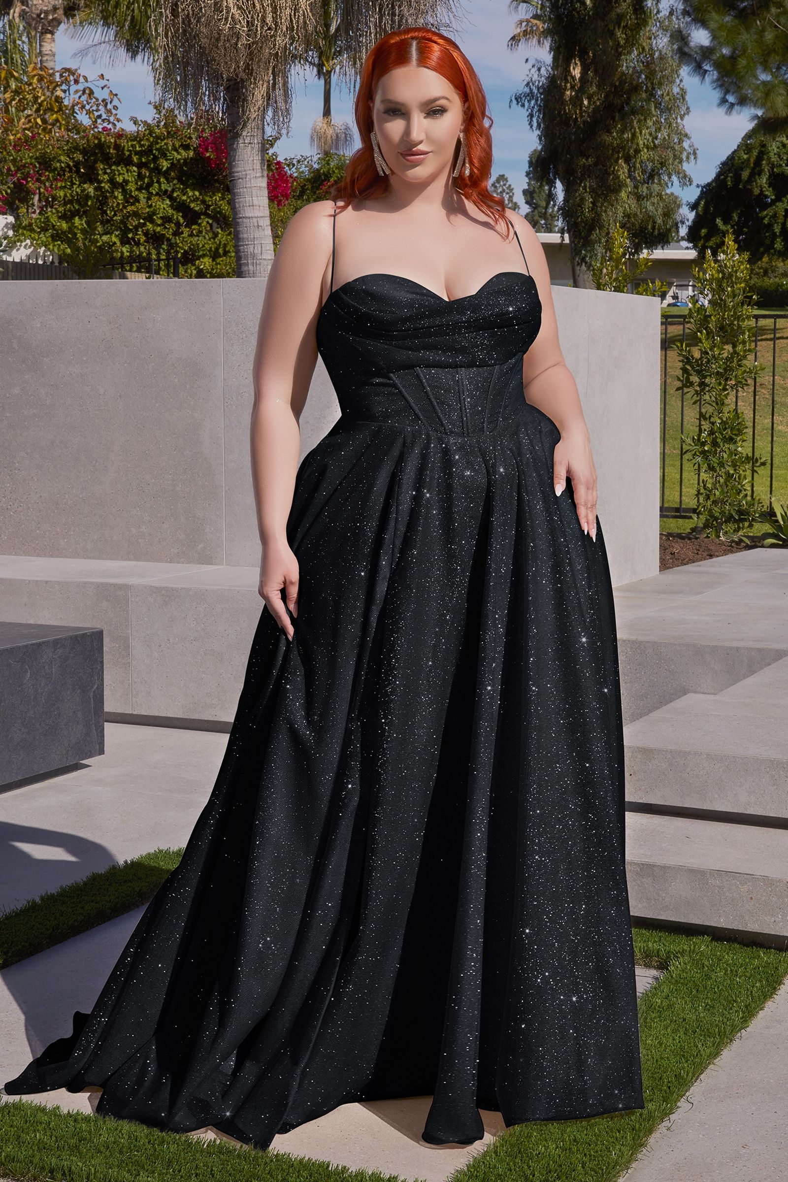 black corset a line dress Zapaka Women Black Corset Detachable Long Sleeves A-Line Homecoming Dress Tulle Short Party Dress, Black / US24W