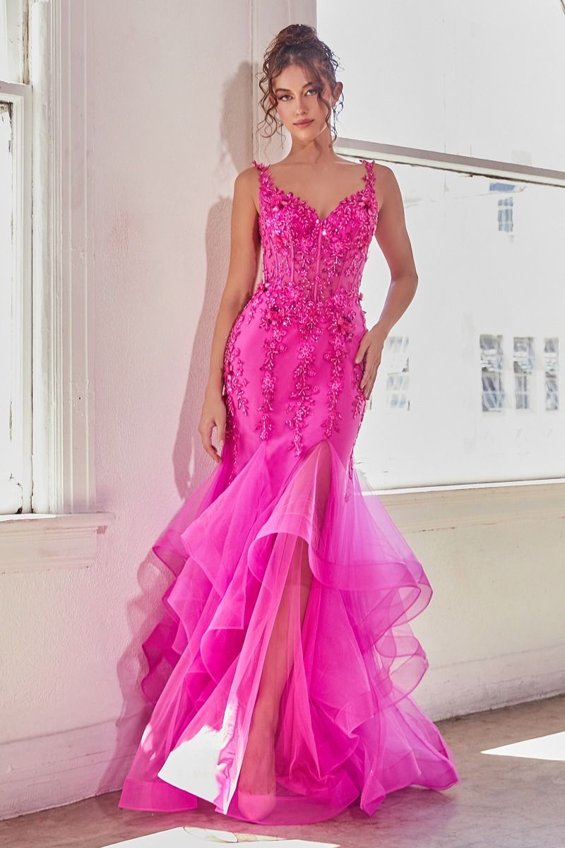 Cinderella Divine –CD331 Fitted Bodice Mermaid Dress