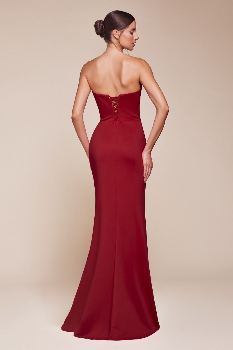 Cinderella Divine -CD355 Scoop Neck Chiffon Sheath Dress