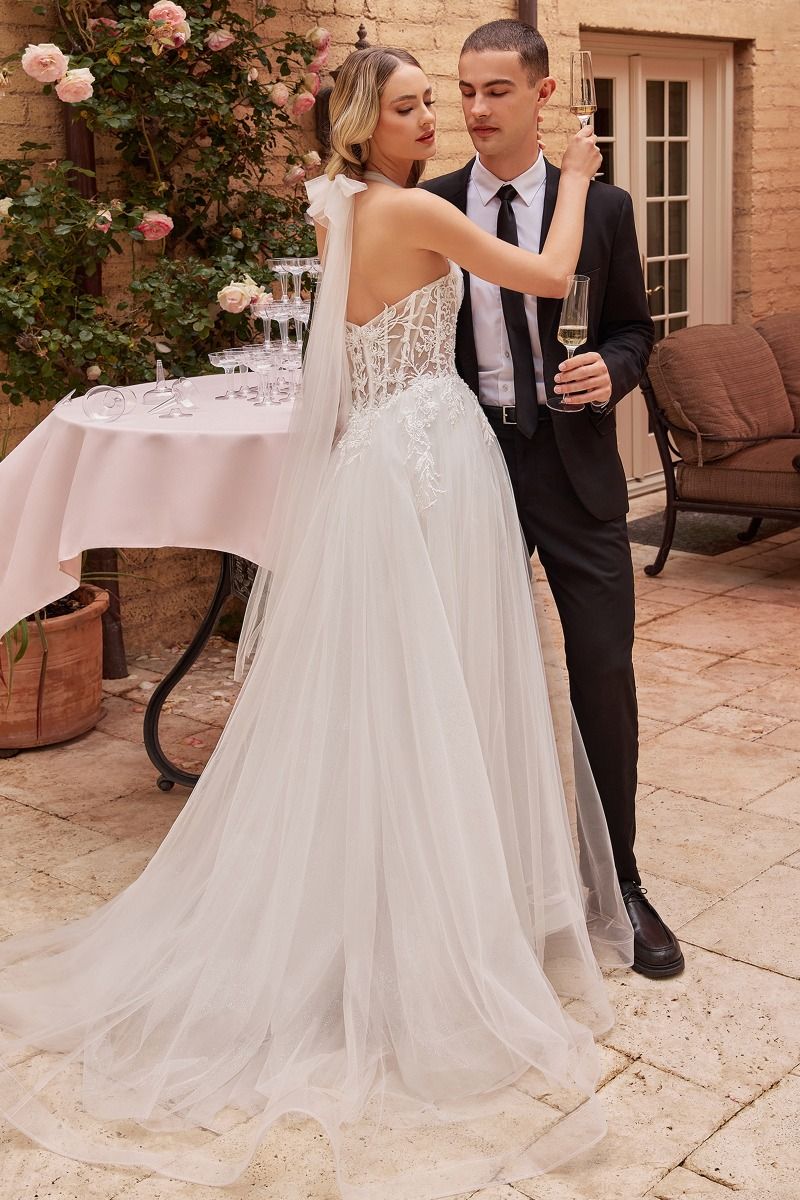 Cinderella Divine -CD827W Strapless A-Line Bridal Gown