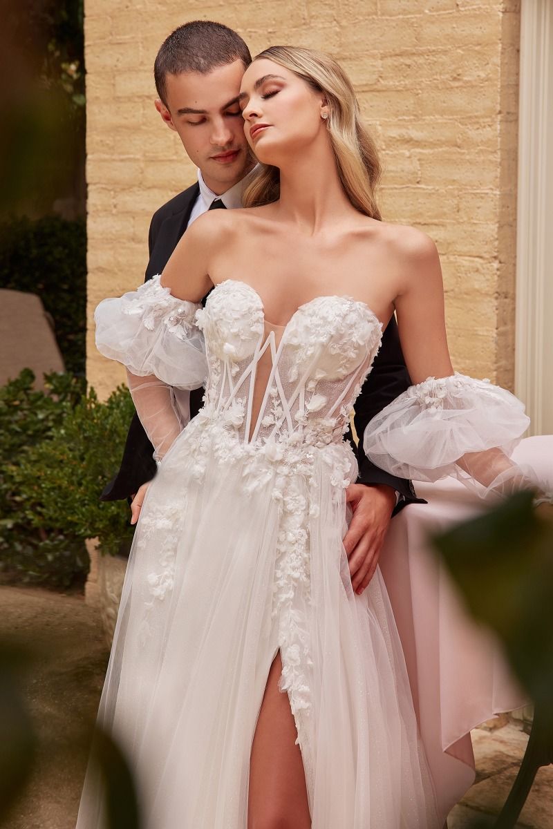 Cinderella Divine -CD855W Strapless Bridal Wedding Gown