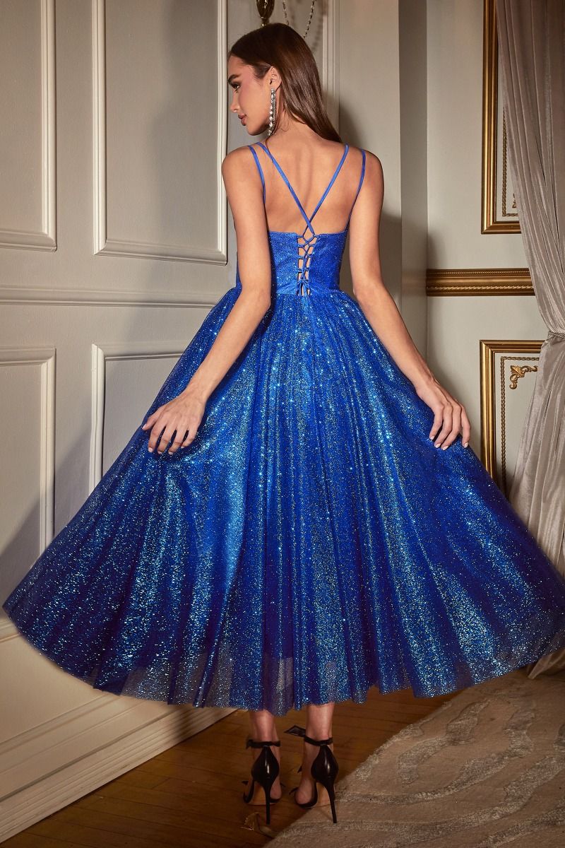 Cinderella Divine -CD996T Glitter A-Line Dress