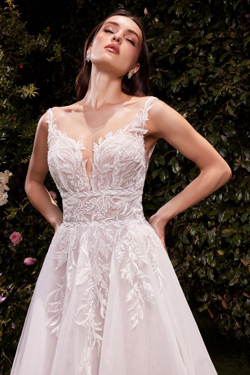 Cinderella Divine -CDS511W Lace Bodice Bridal Ball Gown