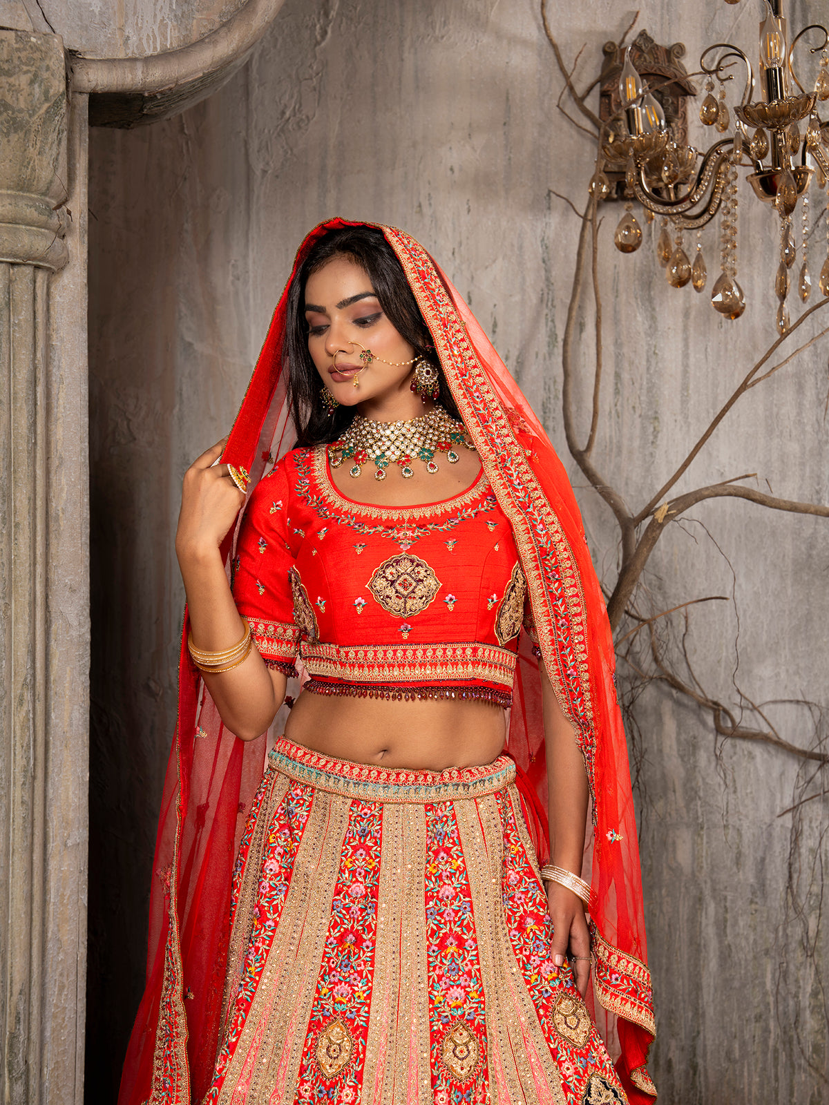 MyFashion -KLS-1210 Regal Silk Lehenga With Intricate Handwork & Jarkan Multi Work