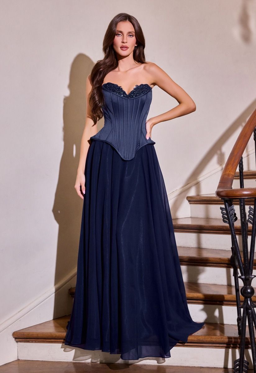 Cinderella Divine -J891 Long Sweetheart A-line Evening Gown