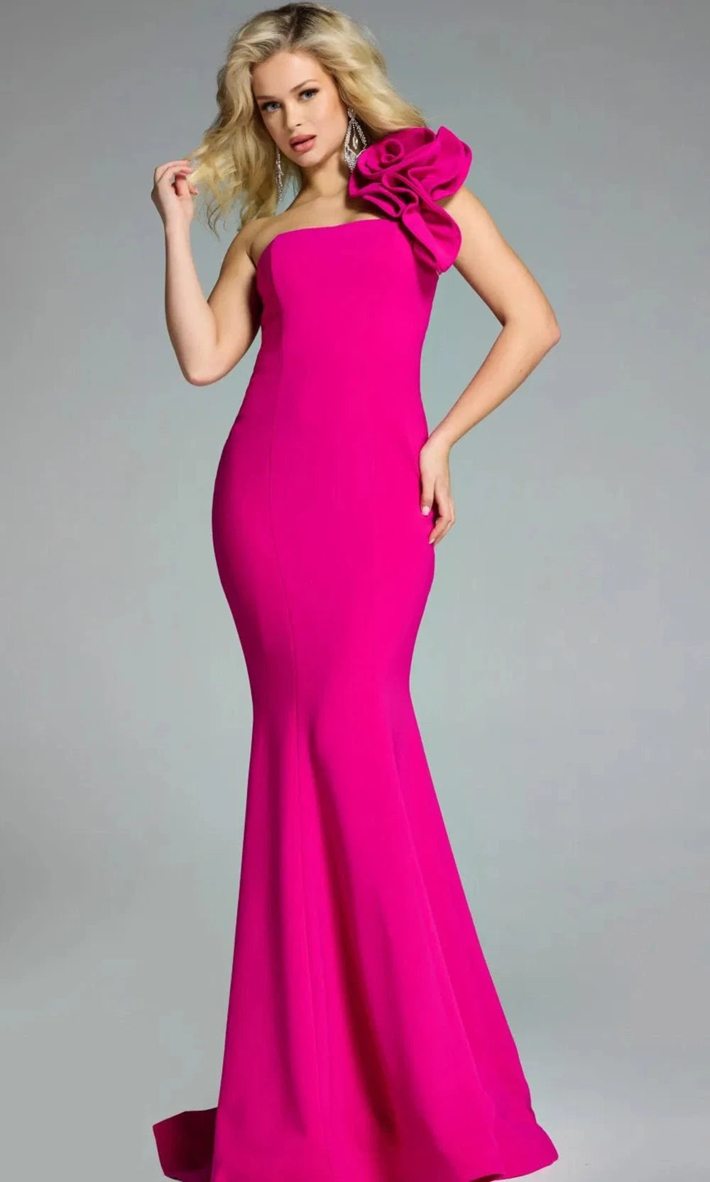 Jovani -44711 Sleeveless Floral Mermaid Gown