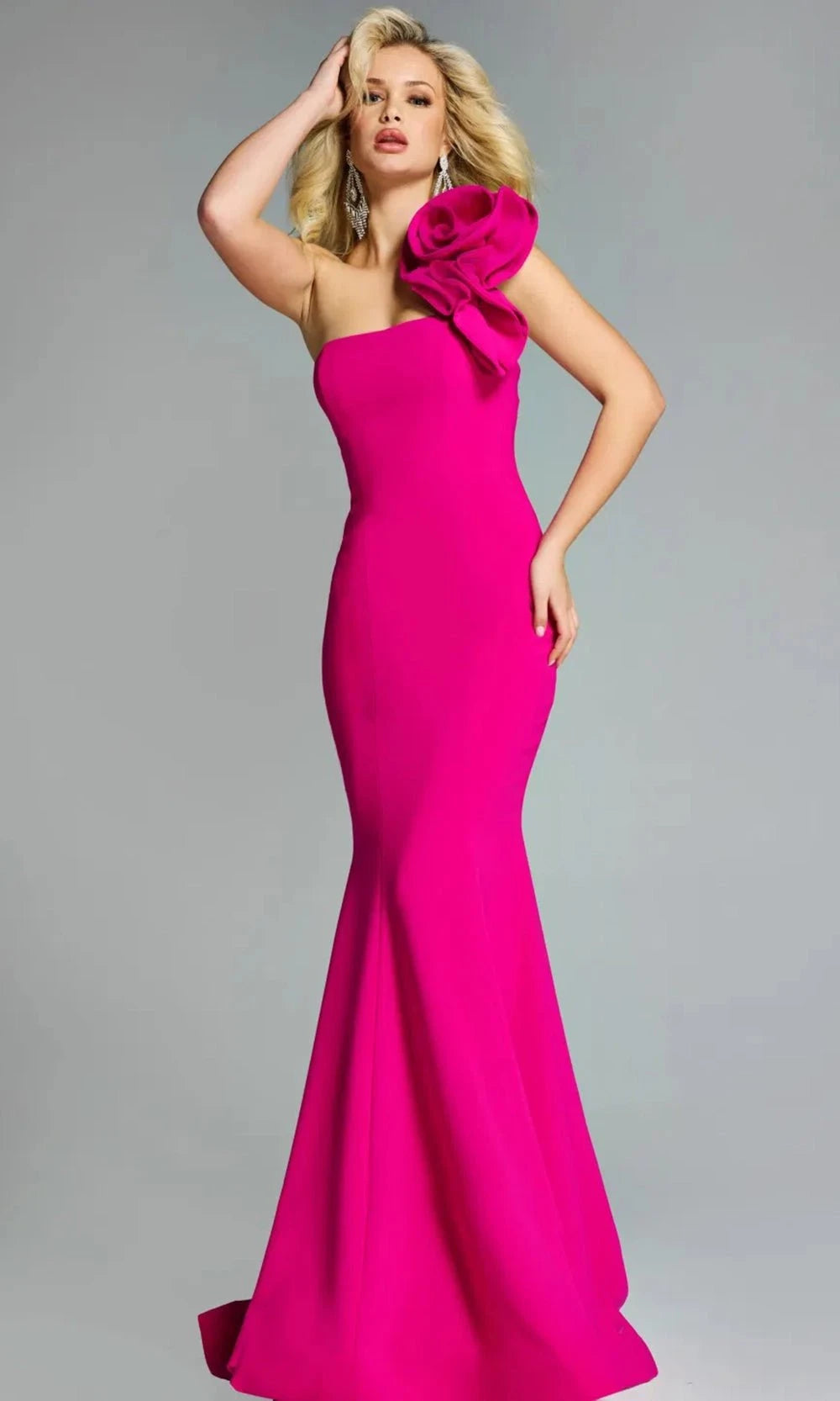 Jovani -44711 Sleeveless Floral Mermaid Gown