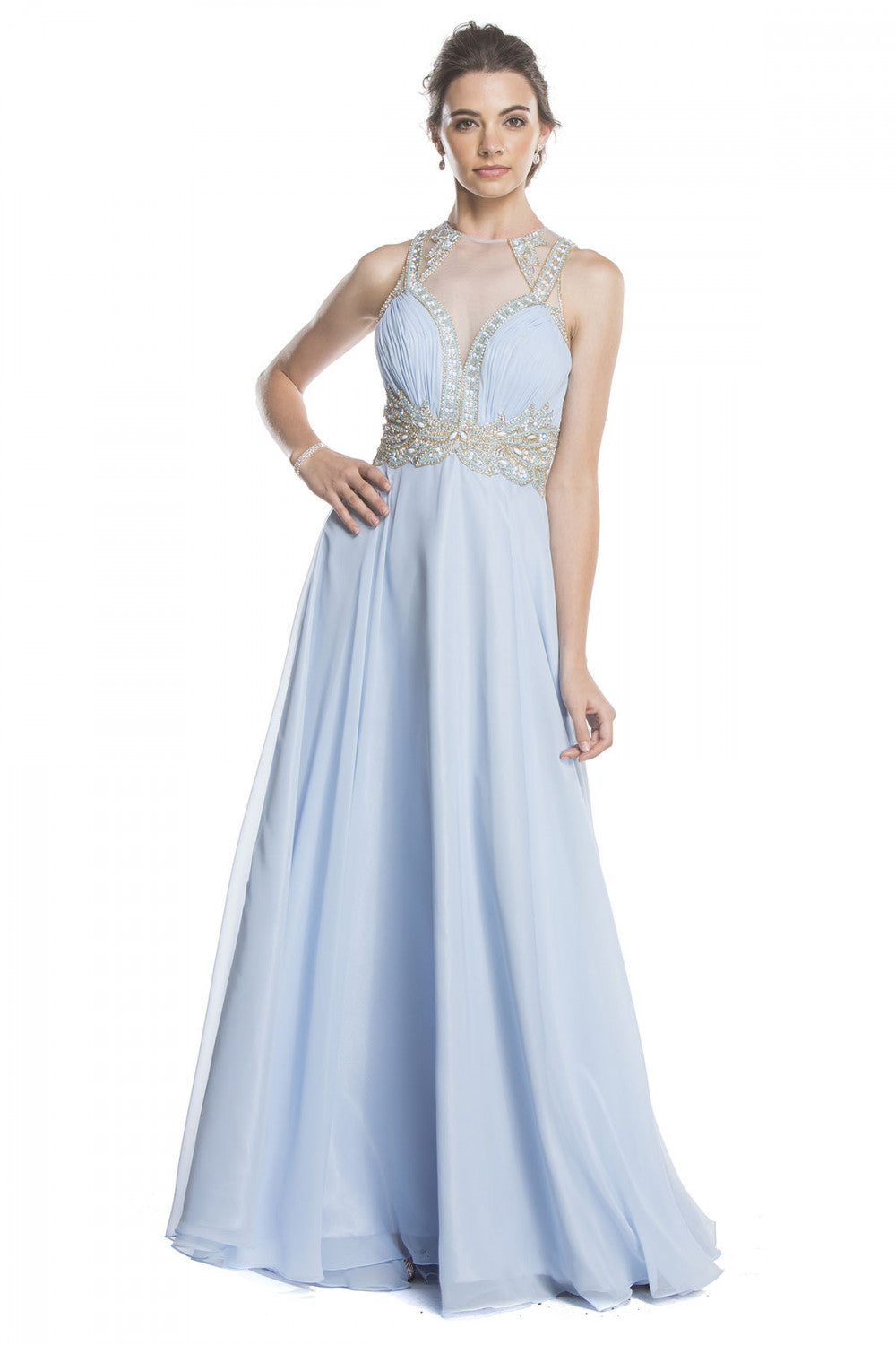 Aspeed Design -L1636 Sweetheart Beaded A-Line Dress