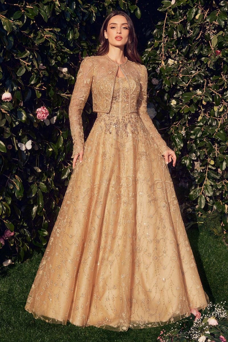 Andrea and Leo -MA104 Embroidered Strapless Ball Gown