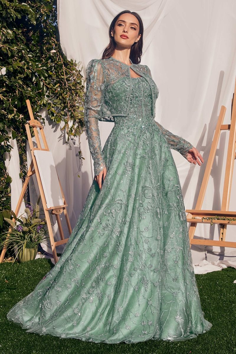 Andrea and Leo -MA104 Embroidered Strapless Ball Gown