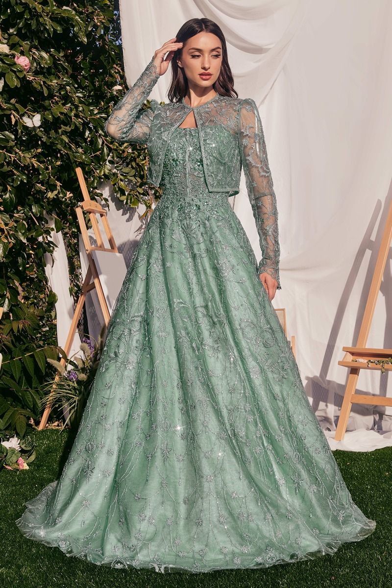 Andrea and Leo -MA104 Embroidered Strapless Ball Gown