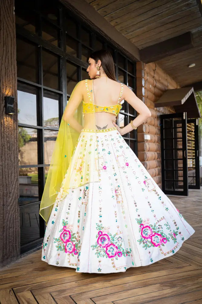 MyFashion -KLS-1184 Premium Silk Lehenga In Multi Yellow Adorned With Detailed Embroidery