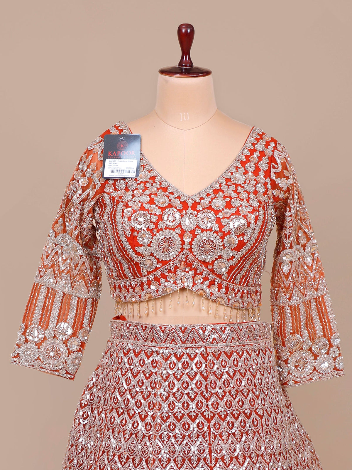 MyFashion KLS-2120 Dusty Orange Sunset Lehenga With Sequence & Beads
