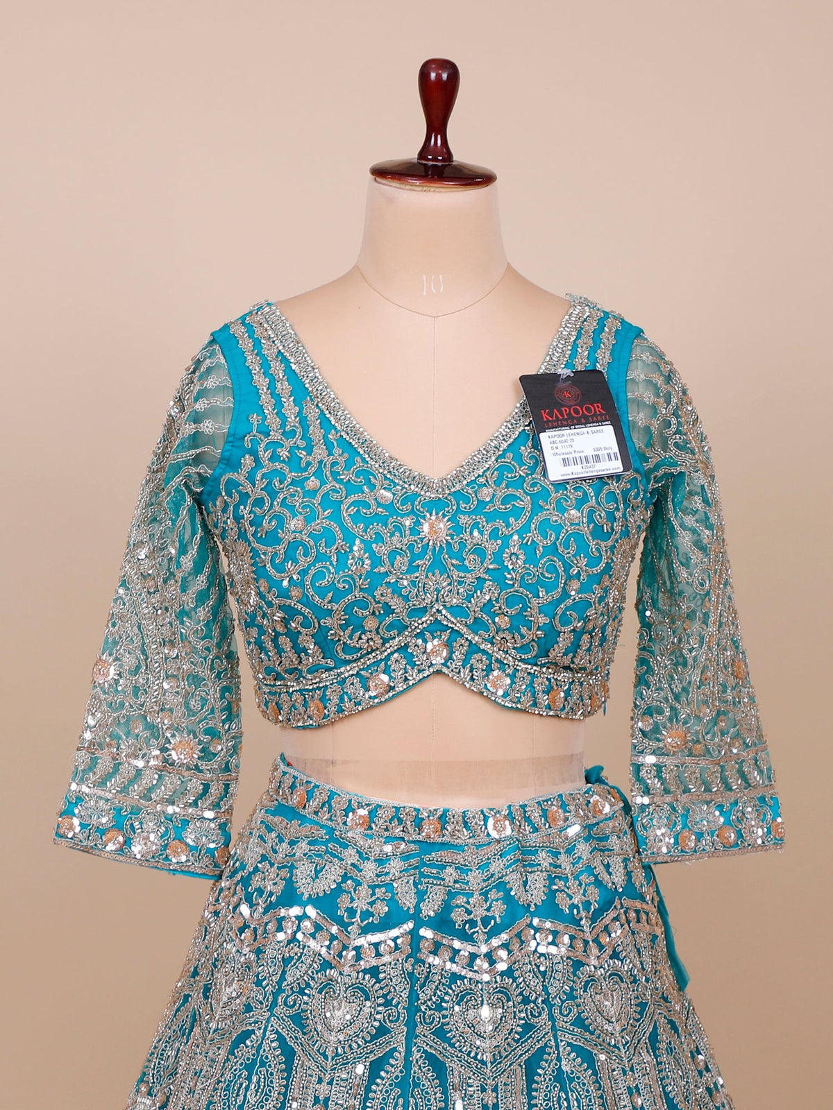 MyFashion KLS-2125 Blue Sapphire Thread Embroidery Lehenga with Sequence
