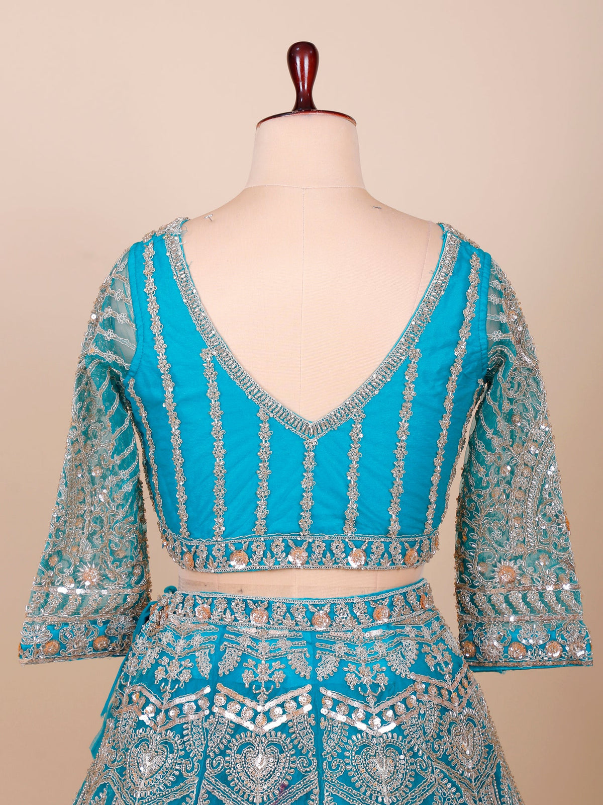 MyFashion KLS-2125 Blue Sapphire Thread Embroidery Lehenga with Sequence