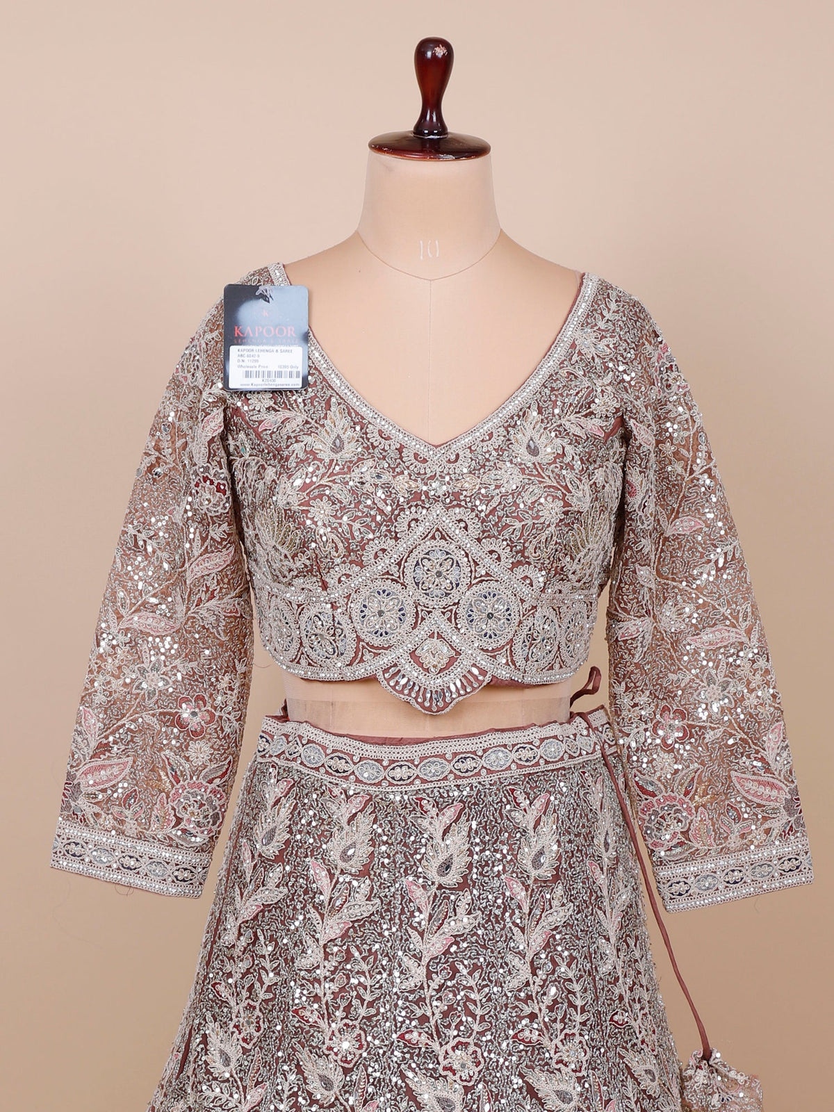 MyFashion KLS-2134 Peach Blush Dynasty Hand-Embellished Designer Lehenga