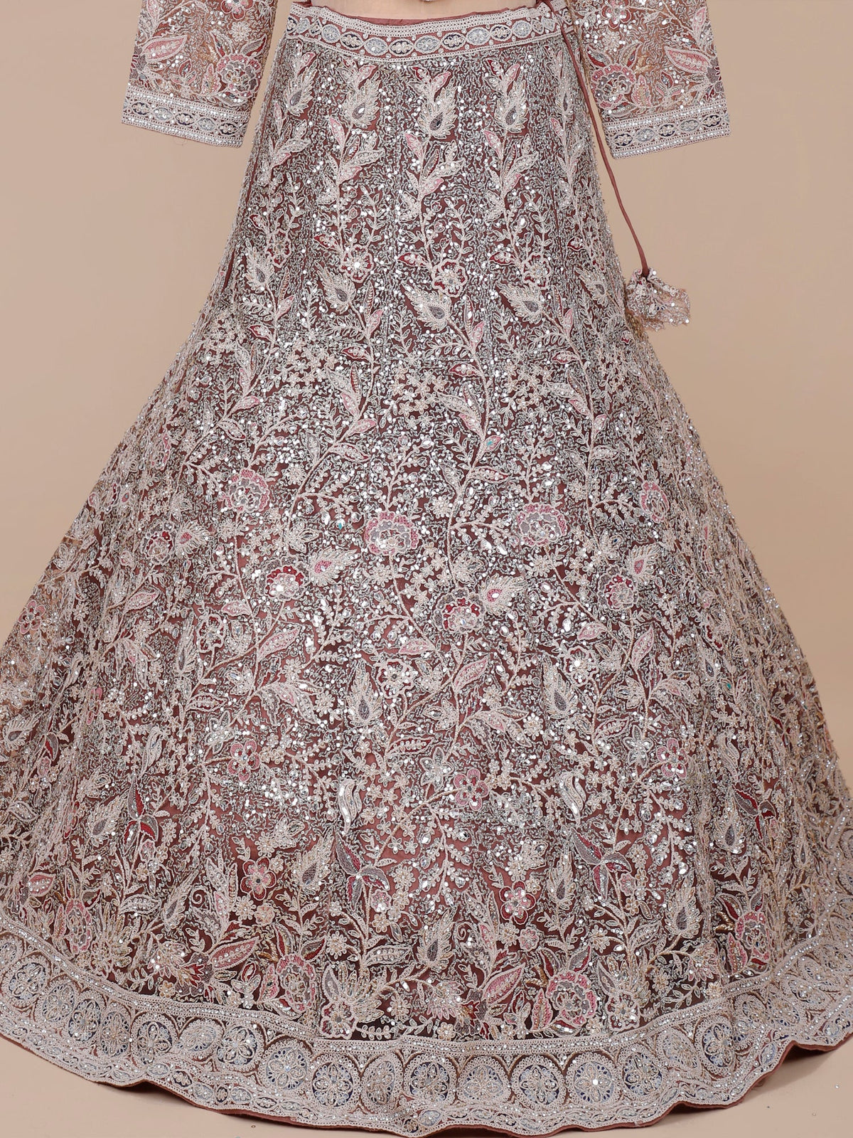 MyFashion KLS-2134 Peach Blush Dynasty Hand-Embellished Designer Lehenga