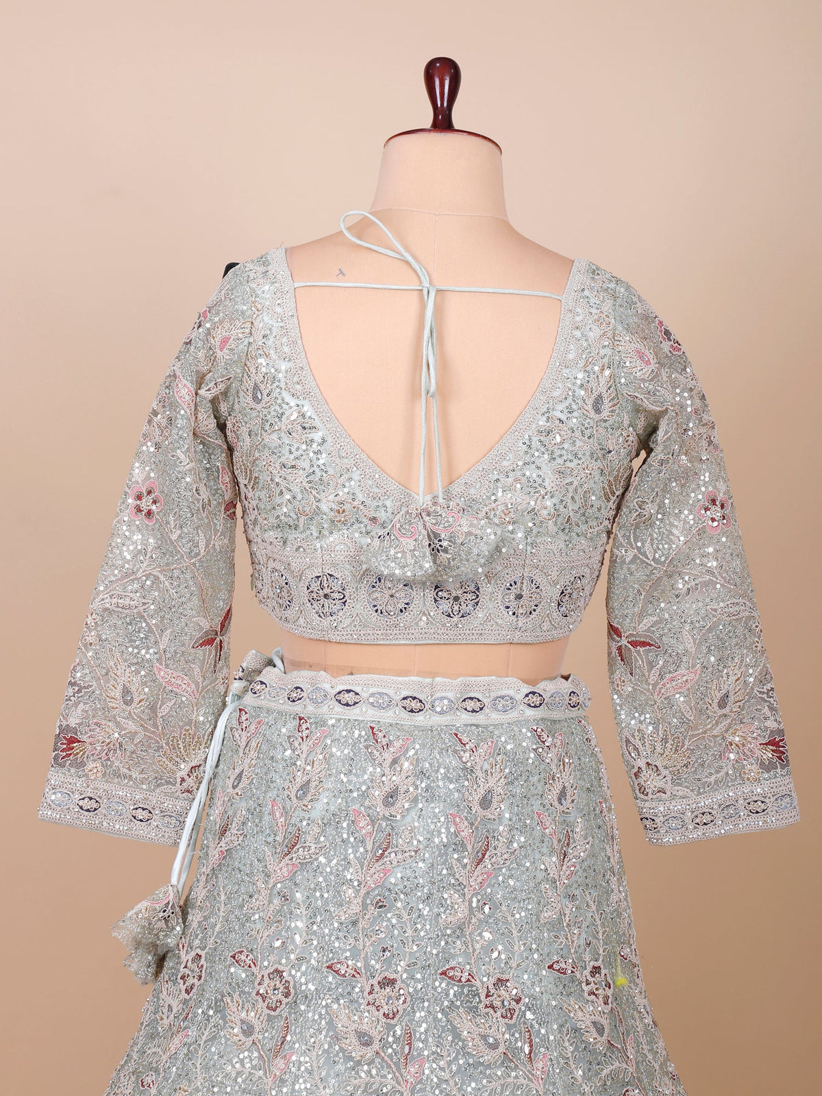 MyFashion KLS-2135 Imperial Silver Legacy Jarkan Crystal Bridal Couture Lehenga