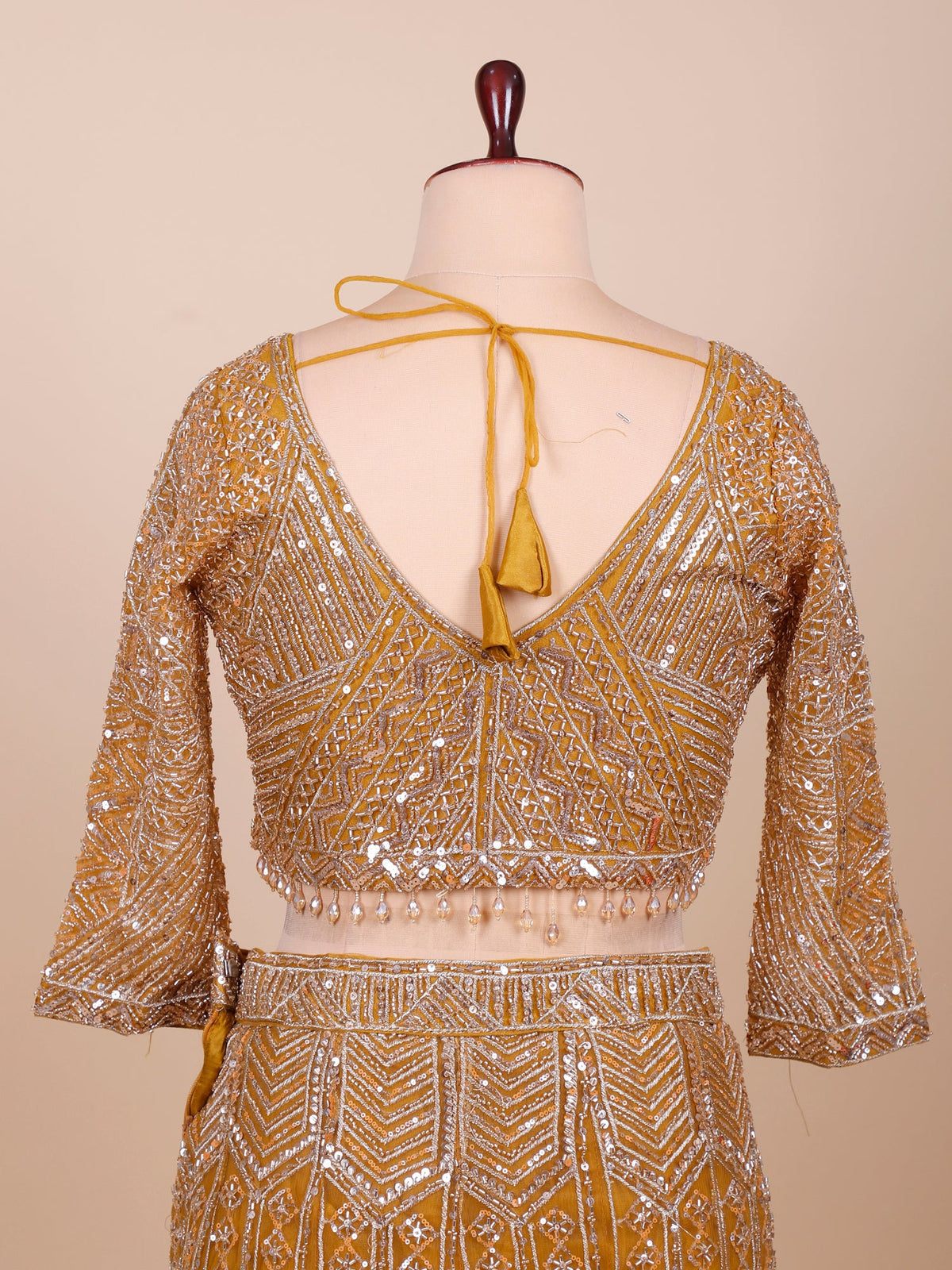 MyFashion KLS-2139 Mustard Gold Aura Royale Hand-Embellished Lehenga