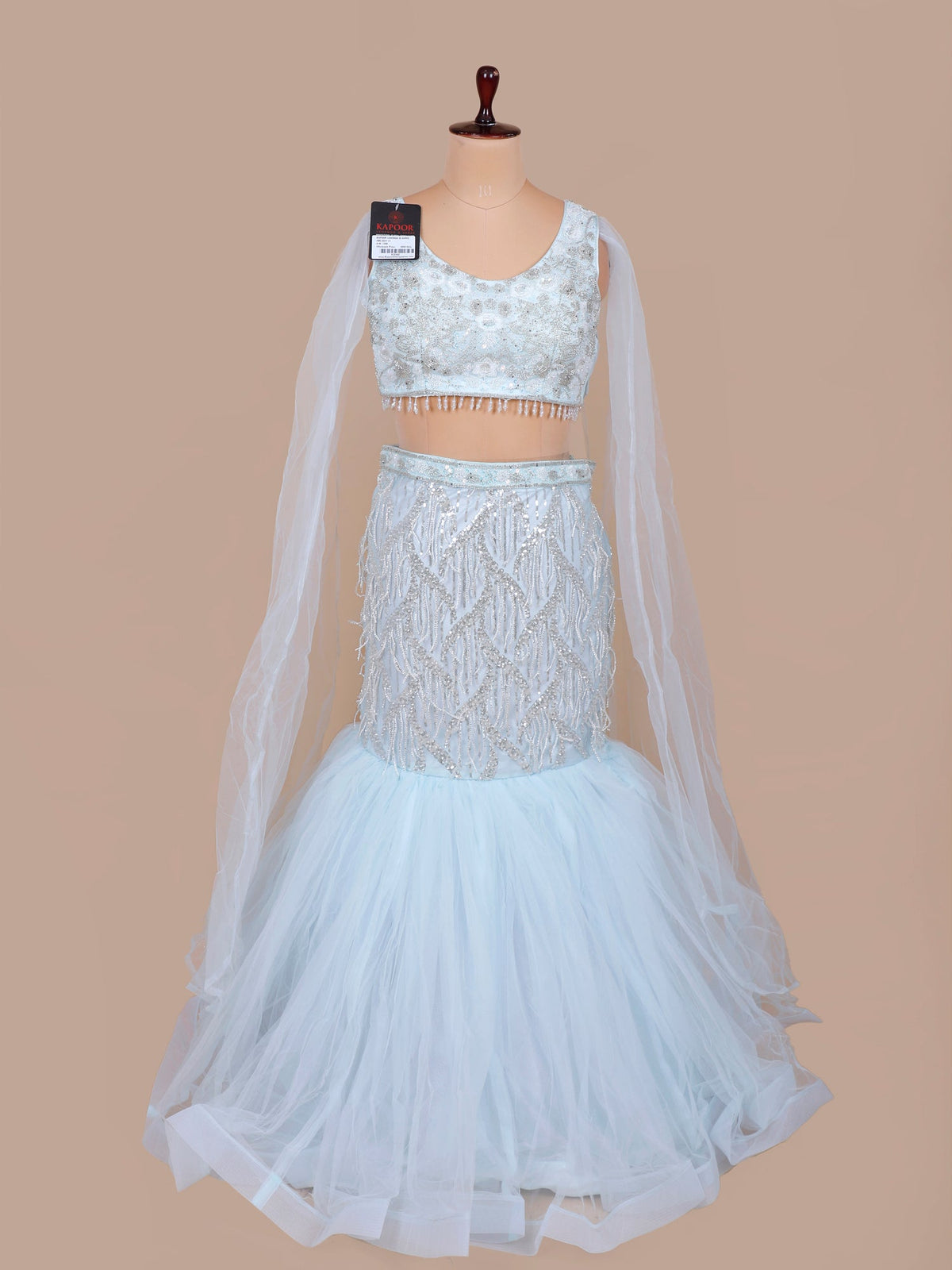 MyFashion KLS-2140 Azure Aura Handcrafted Sky Blue Lehenga