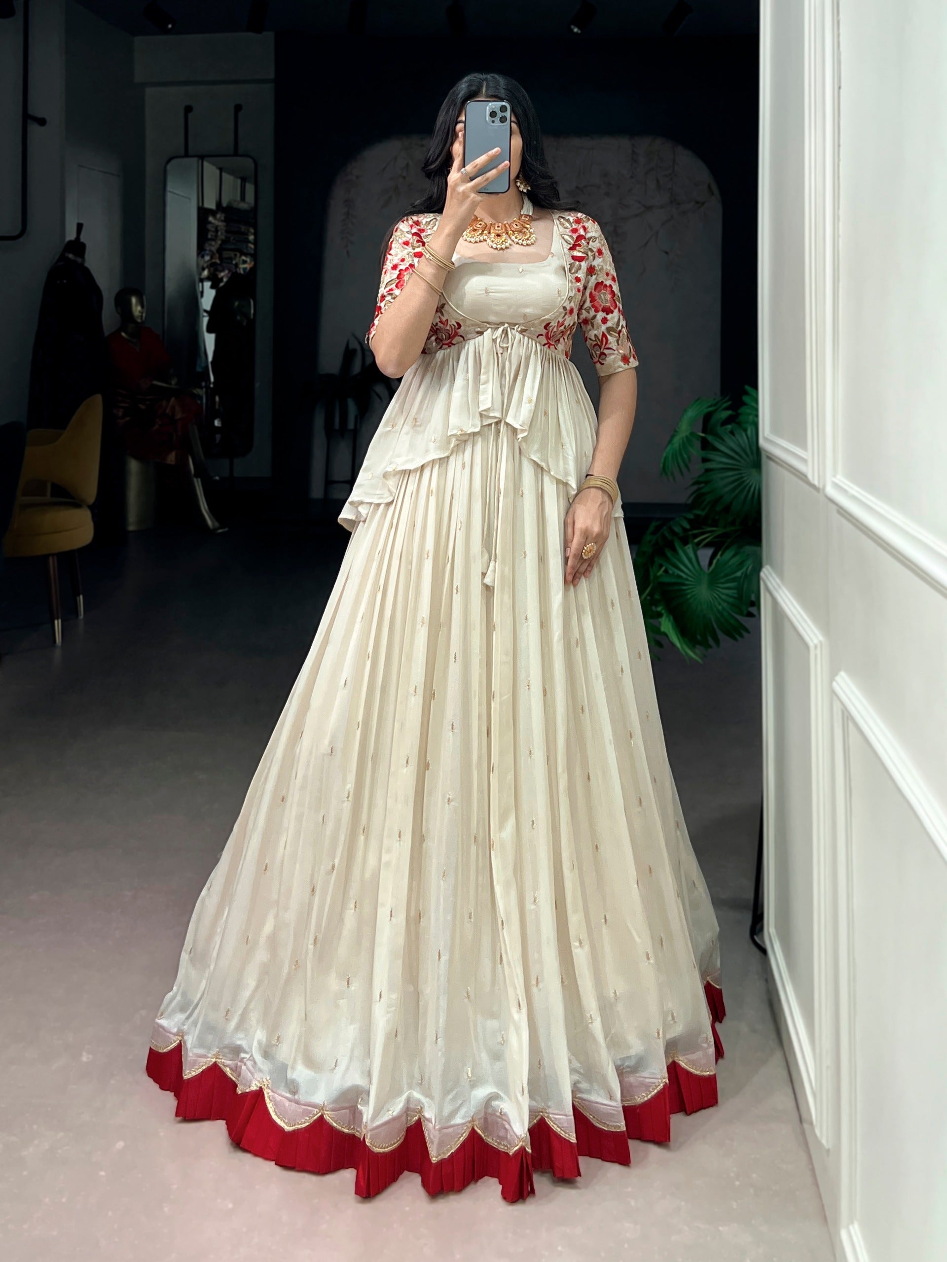 MyFashion -1121 Women’s Designer Silk Lehenga Choli with Embroidered Koti