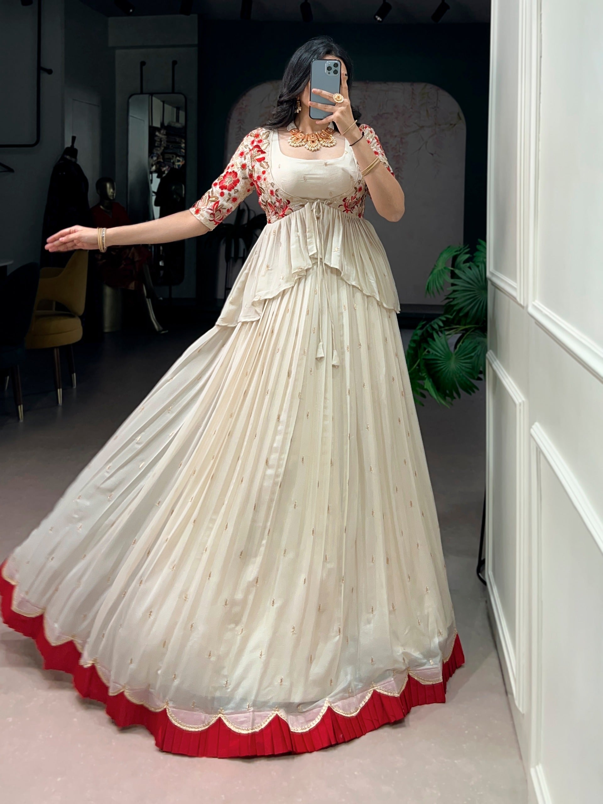 MyFashion -1121 Women’s Designer Silk Lehenga Choli with Embroidered Koti