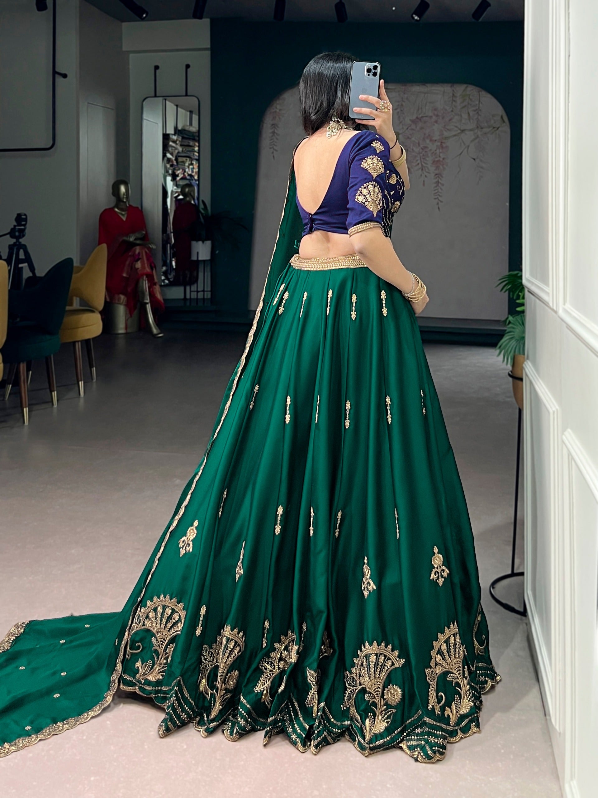 MyFashion -1351 Rangoli Silk Thread Embroidered Lehenga Choli