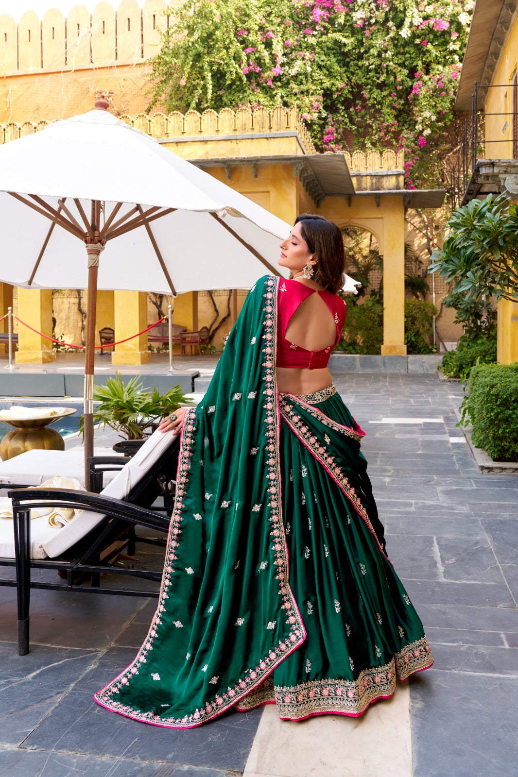MyFashion -1449 Silk Satin Sequins Worked Designer Lehenga Choli