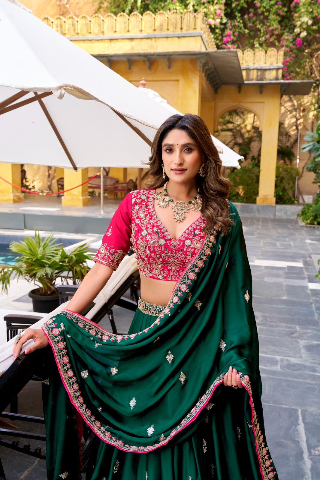 MyFashion -1449 Silk Satin Sequins Worked Designer Lehenga Choli