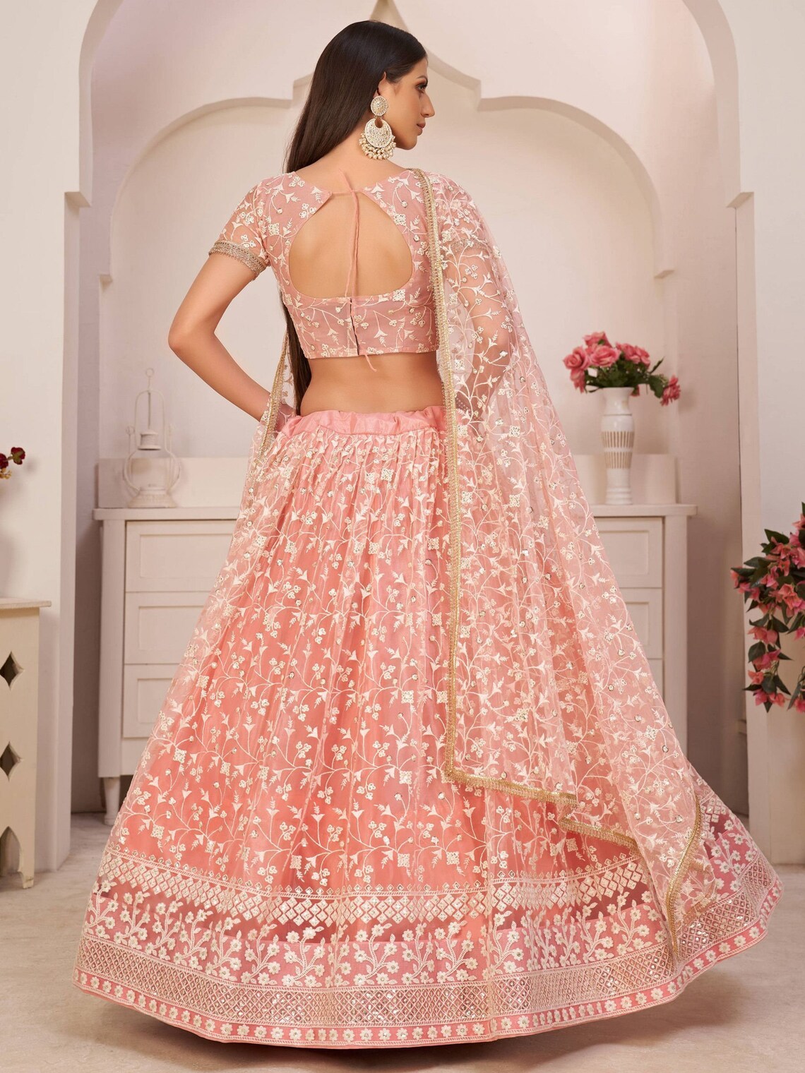 MyFashion -170 Net Multi Sequence Embroidered Designer Lehenga Choli