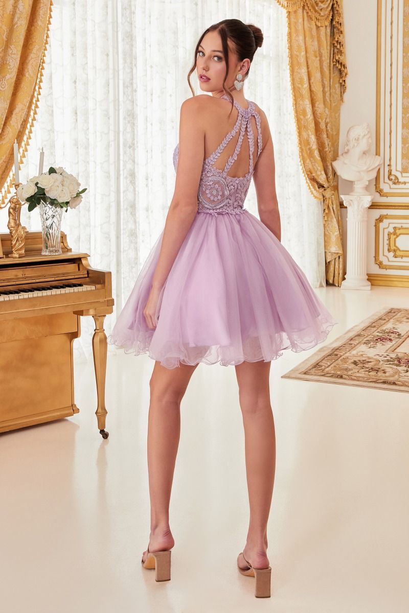 Short Layered Cocktail Dress By Cinderella Divine -UJ0119