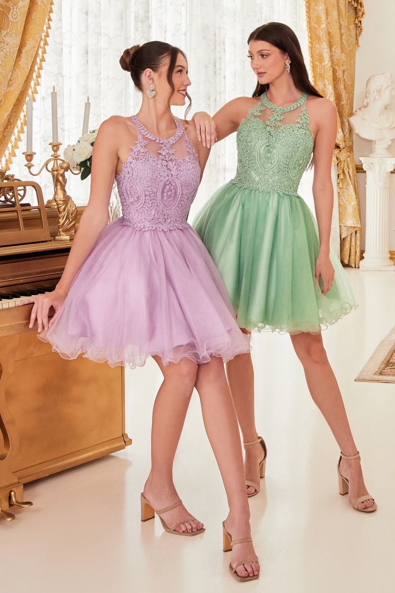 Short Layered Cocktail Dress By Cinderella Divine -UJ0119