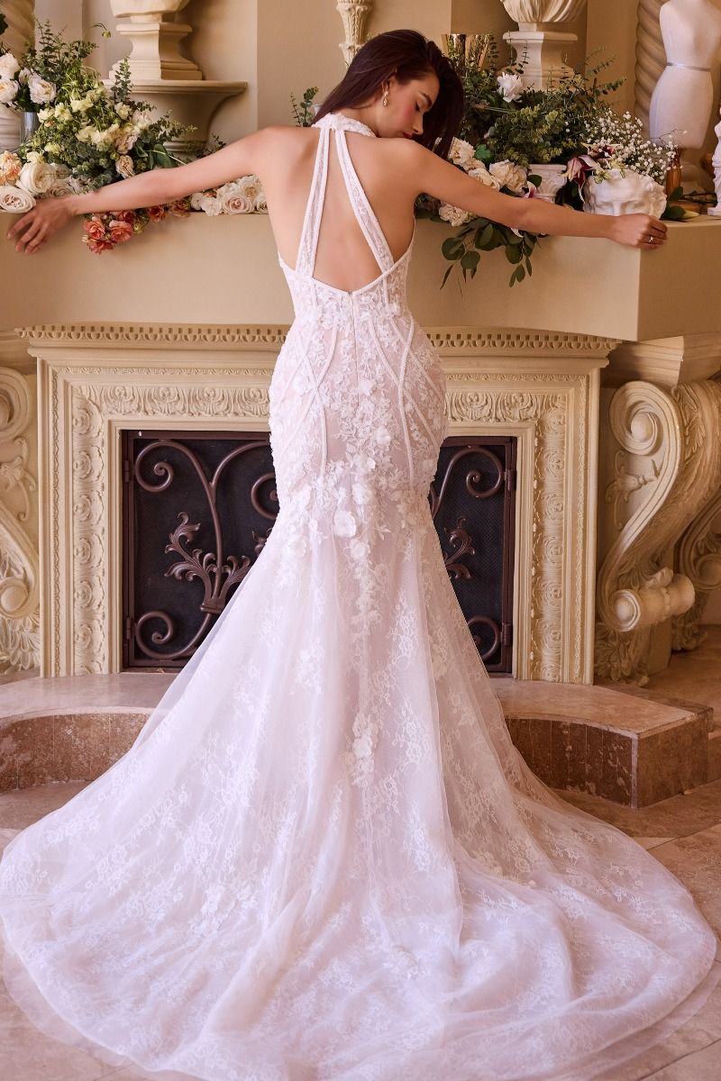 Andrea And Leo -WL019 High Neck Laced Mermaid Bridal Dress