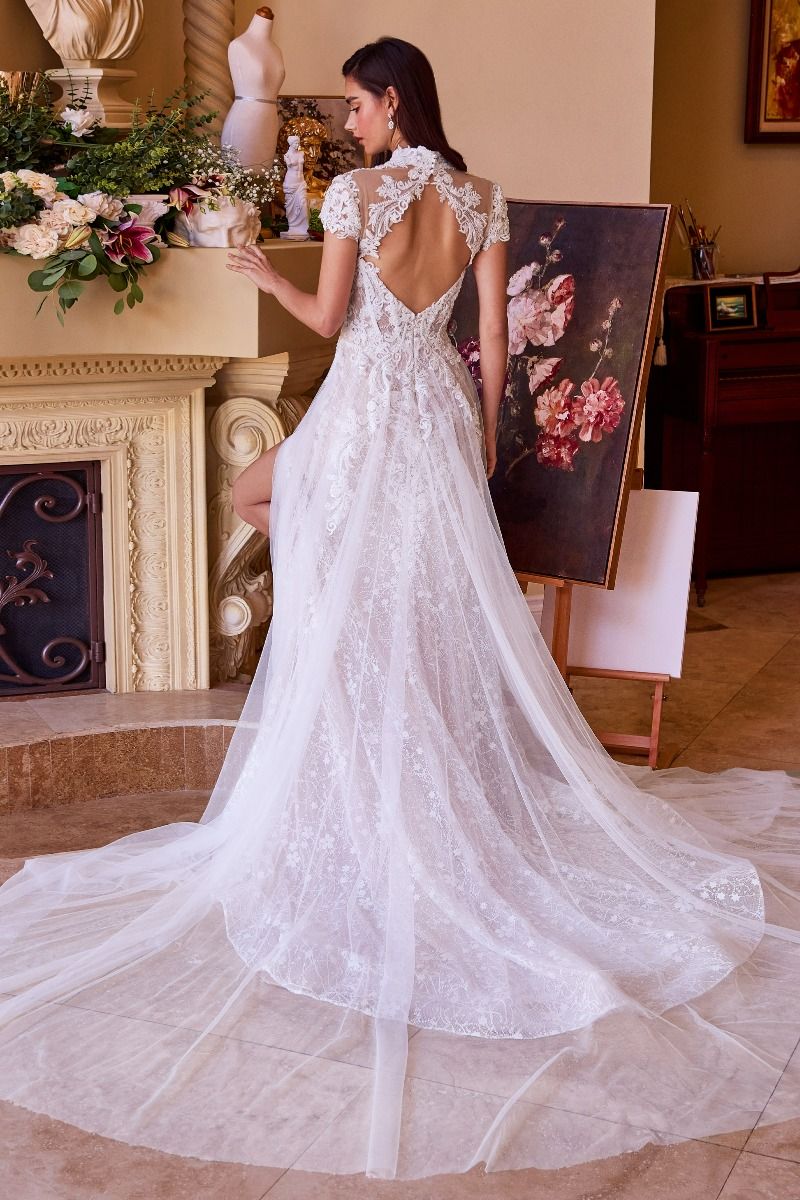 Andrea And Leo -WL035 High Neck Laced Tulle Bridal Dress