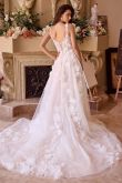 Andrea And Leo -WL045 Floral Applique A-Line Tulle Bridal Dress