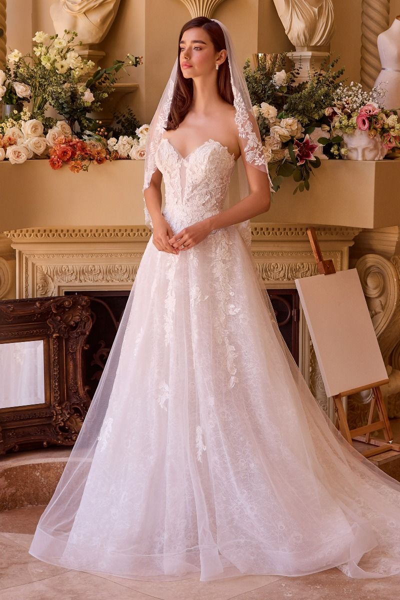 Andrea and Leo -WL052 Sweetheart Floral Applique Bridal Ball Gown