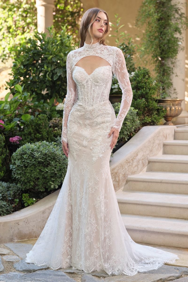 sweetheart neckline strapless mermaid wedding dress Sweetheart Neckline Lace Mermaid Wedding Dress With Ruffles WD464 US2 / Ivory