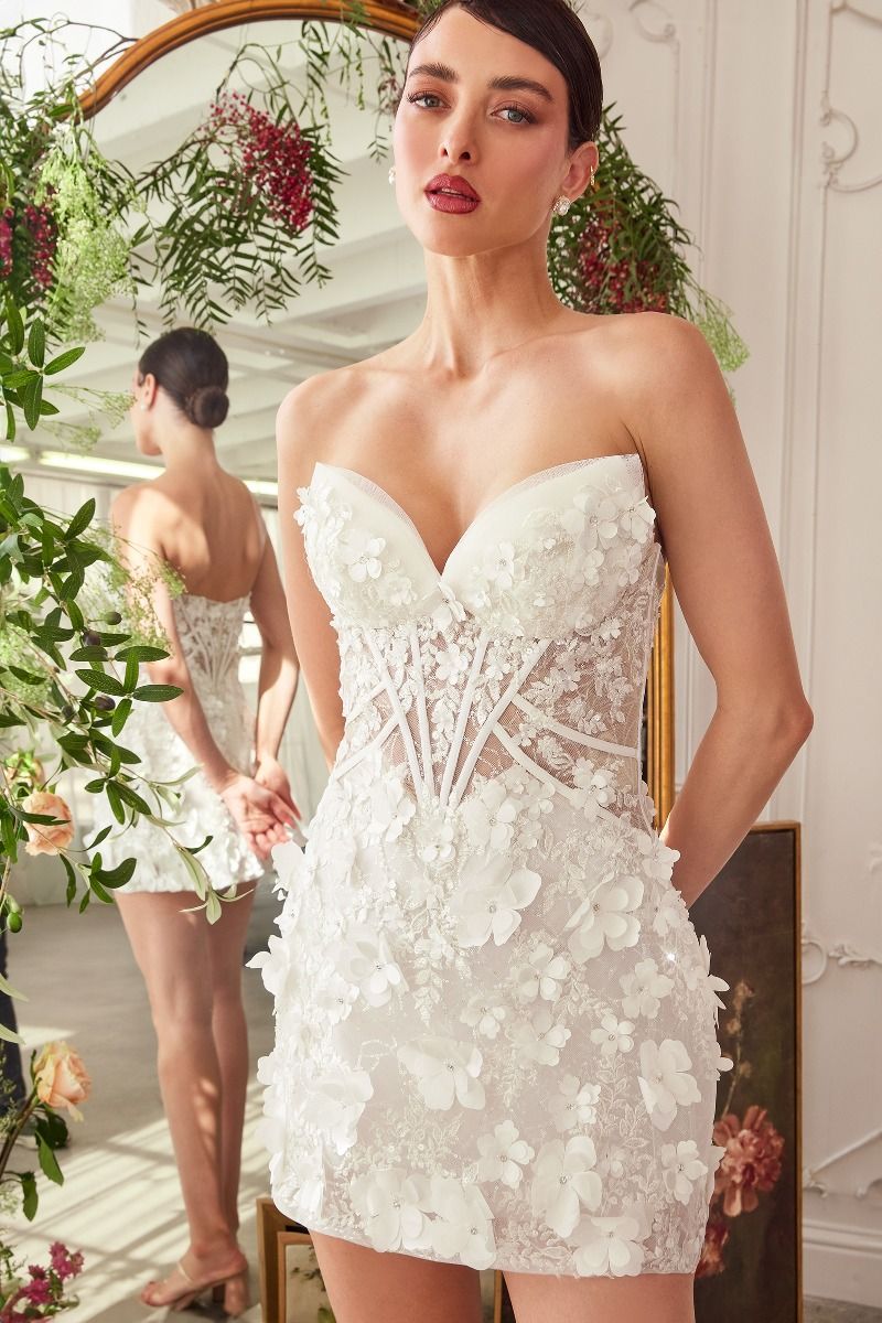 Andrea and Leo -WL083 Short strapless sweetheart neck bridal dress