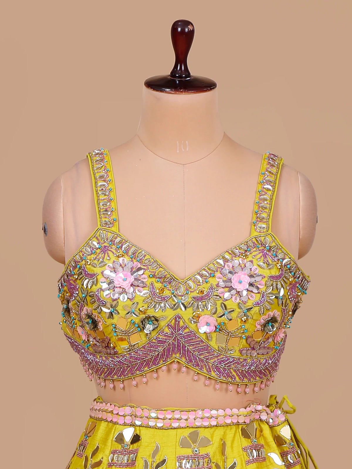 MyFashion KLS-2688 Yellow Raw Silk celebrity inspired Lehenga
